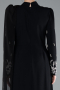 Tenue de Soirée Voilée Longue Noir ABU4931