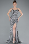 Robe Queue de Poisson Longue Gris ABU5114
