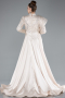 Tenue de Soirée Voilée Longue Beige ABU4932