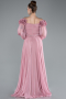 Robe De Soirée Mousseline Longue Poudre ABU4130