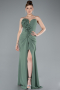 Robe De Soirée Longue Kaki ABU4213