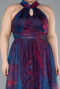 Robe Grande Taille Longue Vert Pétrole ABU1447