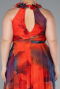 Robe De Soirée Grande Taille Longue Orange ABU4902
