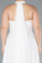 Robe Grande Taille Longue Mousseline Blanc ABU4951