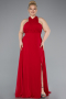 Robe Grande Taille Longue Mousseline Rouge ABU4951