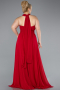Robe Grande Taille Longue Mousseline Rouge ABU4951