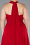 Robe Grande Taille Longue Mousseline Rouge ABU4951
