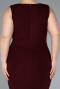 Robe de Soirée Grande Taille Midi Rouge Bordeaux ABK2338