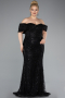 Robe Grande Taille Longue Noir ABU4947