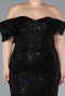 Robe Grande Taille Longue Noir ABU4947