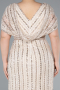 Robe De Fiançailles Grande Taille Longue Dantelle Beige ABU4948