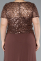 Robe De Soirée Grande Taille Mousseline Longue Cuivre ABU4806