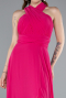 Robe de Soirée Longue Mousseline Fushia ABU4965