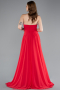Robe de Soirée Longue Mousseline Rouge ABU4966