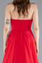 Robe de Soirée Longue Mousseline Rouge ABU4966