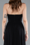 Robe de Soirée Longue Mousseline Noir ABU4966