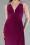Robe de Soirée Longue Prune ABU4967