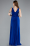 Robe de Soirée Longue Bleu Saxe ABU4967