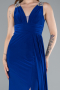Robe de Soirée Longue Bleu Saxe ABU4967