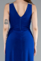 Robe de Soirée Longue Bleu Saxe ABU4967