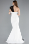Robe de Soirée Longue Noir-Blanc ABU4969