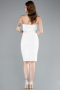 Tenue de Soirée Courte Blanc ABK2306