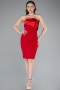 Tenue de Soirée Courte Rouge ABK2306