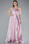Robe De Soirée Satin Longue Poudre ABU4561