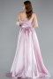 Robe De Soirée Satin Longue Poudre ABU4561