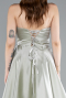 Robe de Soirée Longue Satin Menthe ABU4975