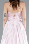 Robe de Soirée Longue Satin Poudre ABU4975