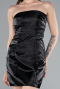 Robe de Cérémonie Mini Satin Noir ABK2353