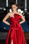 Robe de Soirée Longue Satin Rouge ABU4975