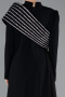 Tenue de Soirée Voilée Longue Noir ABU4976