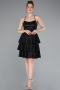 Robe de Cérémonie Courte Noir ABK2357