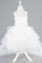 Robe de Soirée Enfants Devant Court Dos Long Blanc ABO115