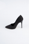 Stiletto Couleur daim Noir ABN1140