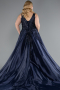 Robes De Soirée Grande Taille Longue Bleu Marine ABU4557