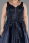 Robes De Soirée Grande Taille Longue Bleu Marine ABU4557