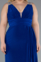 Robe De Soirée Grande Taille Longue Bleu Saxe ABU4968