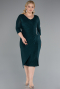 Robe De Invitation Grande Taille Midi Émeraude ABK1950