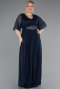 Robe Grande Taille Longue Bleu Marine ABU4887