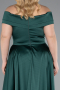 Robe De Soirée Grande Taille Satin Longue Émeraude ABU2355