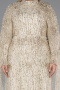 Robe de Soirée Grande Taille Longue Or ABU4995