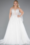 Robe de Mariée Grande Taillev Longue Blanc ABG040