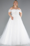 Robe de Mariée Grande Taillev Longue Blanc ABG147