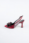 Chaussure De Soirée Satin Rouge Bordeaux MJES4100