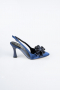 Chaussure De Soirée Satin Bleu Saxe MJES4100
