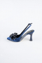 Chaussure De Soirée Satin Bleu Saxe MJES4100