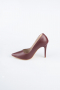 Stiletto Cuir Rouge Bordeaux AB1140